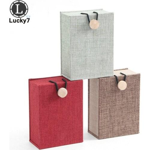 Wholesales 20pcs/lot Linen Jewelry Display Case Pendant Storage Gift Box Pendant Organizer Holder Gift Box Display For Necklace