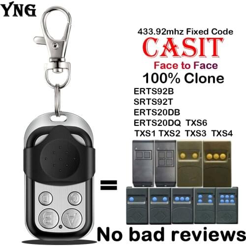 CASIT Garage Door Remote Control Clone CASIT ERTS92B ERTS92T ERTS20DB ERTS20DQ TXS1 TXS2 TXS3 TXS4 TXS6 433.92MHz Remote Control