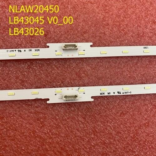 LED strip(2) for SONY KD-43X720E KD-43X750F KD-43XF7096 Kd-43XE7093 Kd-43XE7073 4-690-560 4-595-780 LC430EQE SK A2 NLAW20450