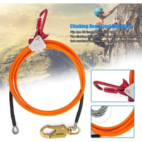 Arbor Climbing Rope Steel Wire Core Flip Line Kit Empty Positioning Rope For Arborists Climbers Tree Climbers Locator