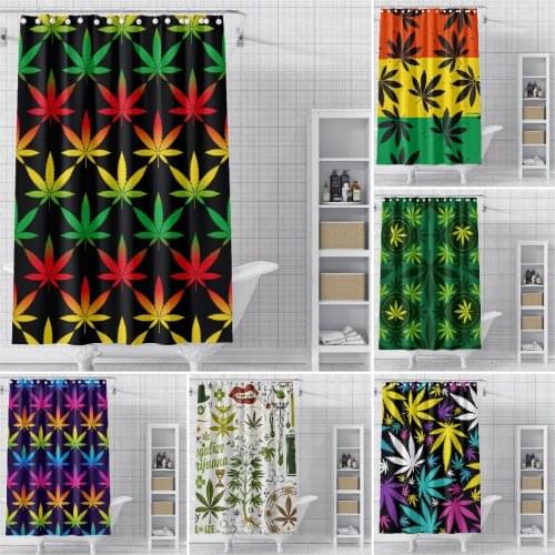 Leaves Shower Curtain Waterproof Bathroom Curtains with Hooks Home Decor Bath Curtains for Bathroom Douche Gordijn
