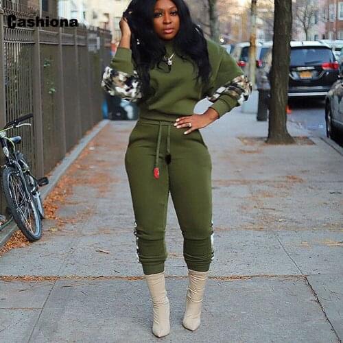 Cashiona 2 Piece Sets Womens 2020 Autumn New Long Sleeve Sweatshirt Casual Loose Pants Set Women Two Piece Tracksuit Streetwear