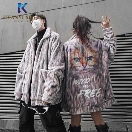 Winter Women Faux Fur Jacket Hip hop Plush Coats Fashion Loose Plus Size Fur Coat Female Thick Warm Overcoat Couples Winter Coat