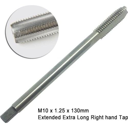1 Pcs Extended Long Plug Tap M10 X 1.25 X 130mm Metric Right Hand HSS For Repair Tools Hand Tools Accessories