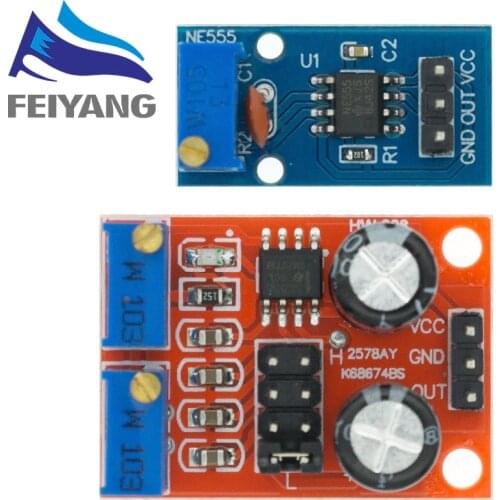 10PCS NE555 Pulse Frequency Duty Cycle Adjustable Module 10kHz -200kHz Square Wave Signal Generator for arduino DIY Kit