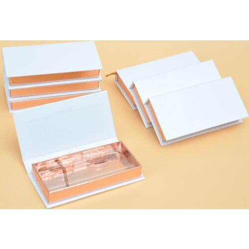 10/pack Wholesale Eyelash Packaging Box Lash Boxes Package Custom Rectangle 25mm Mink Eyelashes Makeup Storage White Case Vendor