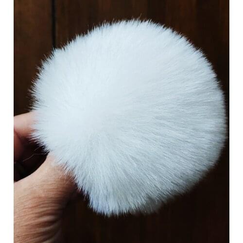 1000 pcs Fake Beaver Fur Ball Fluffy Puff Pompon Jewelry Parts Making Pendant For Chain Earrings Beads Handmade Crafts 6 8 10 cm