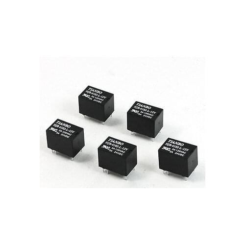 5 Pcs DC 12V Coil 6 Pins SPDT HJR-4102-L PCB Power Relay 3A 120VAC 24VDC