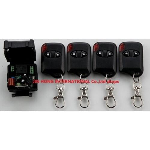 AC220V 1CH Wireless Remote Control Switch System teleswitch 1*Receiver + 4*cat eye Transmitters for Appliances Gate Garage Door