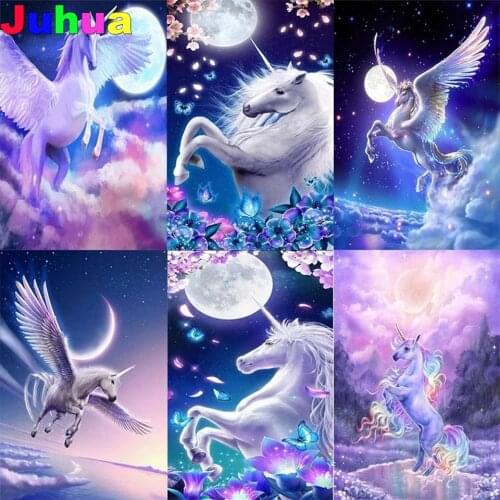Fantasy Unicorn 5d diy diamond painting full square round mosaic animal diamond embroidery gift diamond stitch home decor