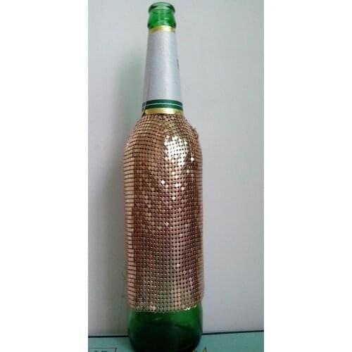 Aluminum metal sequin fabric for bottle