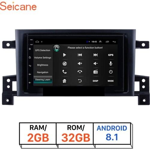 RAM 2GB+ROM 32GB 2din Android 8.1 Car GPS Navigation Unit Player For 2005 2006 2007 2008 2009 2010 2011-2015 Suzuki GRAND VITARA