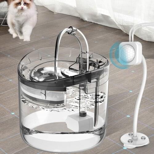 Motion Sensor Cat Dog Water Fountain Filter Dispenser Motion Sensor Smart Infrared Usb Universal Pet Accessories Detector