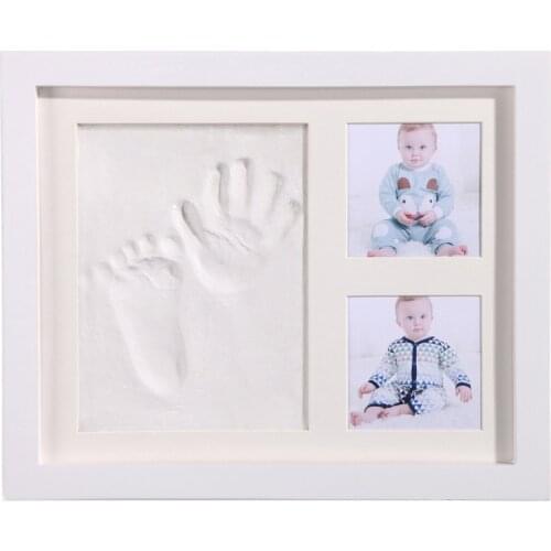 Baby Photo Frame Non Toxic Baby Handprint Footprint Imprint Kit Souvenirs Newborn Baby Footprint Ink Pad Infant Clay Gifts