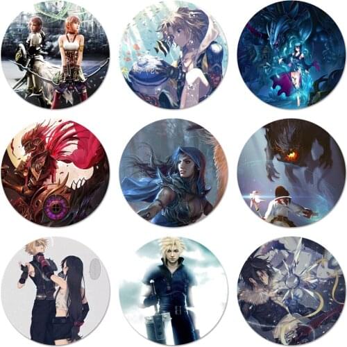 Final fantasy Icons Pins Badge Decoration Brooches Metal Badges For Backpack Decoration