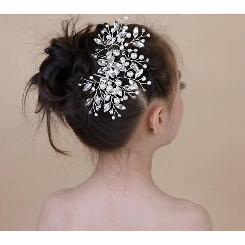 HP117 Sparkly Rhinestone Bridal Headwear Wedding Hair Accessories Bride Headdress Jewelry Tiara for Women Girl Holiday Gift