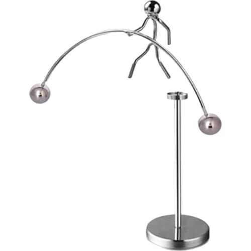 Finger Balancing Toy Dynamic Balancing Instrument NewtonS Cradle Weightlifter Mold Metal Craft Perpetual Art Swing Kinetic M