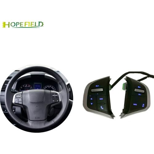 Blue Backlight Steering Wheel Button Cruise Control Switch Audio Media Button For Isuzu D-Max DMAX For Chevrolet Dmax D-Max