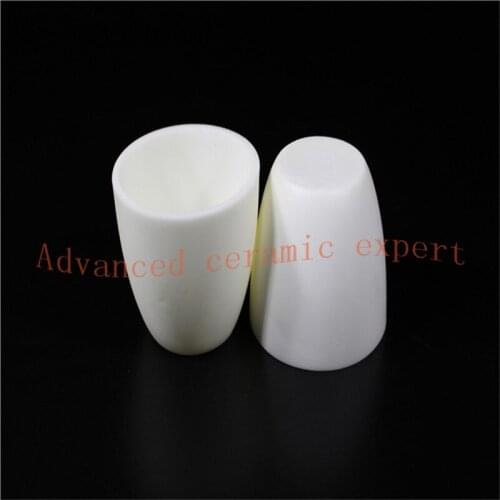 99.5%Al2O3 High Purity Conical Corundum Melting Pot U46*L30*H40mm/Alumina Ceramic Crucible 40ml Arc /Ceramic Refractory