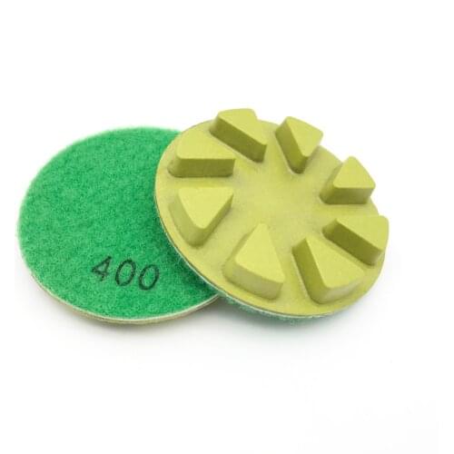 3 inch 80mm 3" renovation concrete terrazo stone polishing pad thick 10mm thick grit 400