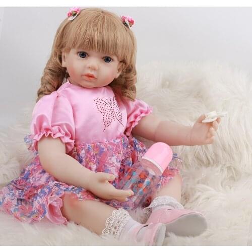 24 Inch Reborn Dolls 60cm Cloth Body Newborn Girl Babies Toy Princess Boneca Baby Doll Kid Birthday Gift Collect