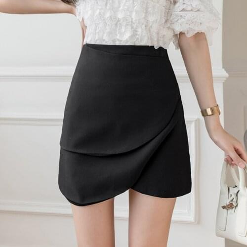 Summer irregular petal Korean-style A-line skirt Short Skirt Pants High-waist Womens Elegant New Skirts 2021 skirts womens
