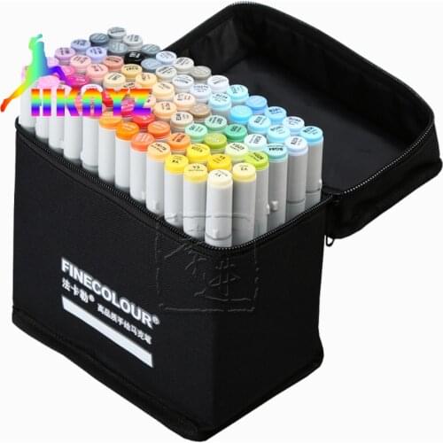 1sets Finecolour LifeMaster Alcohol Marker Ink Fine/Board Twin Markers Professional Art Marker for Animation Design Stationery