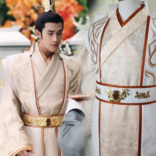 Male Drama Customized Costume Tang Prince High Quality Embroidery Hanfu for TV Play The Legend of Female Emperer - Wu Meiniang
