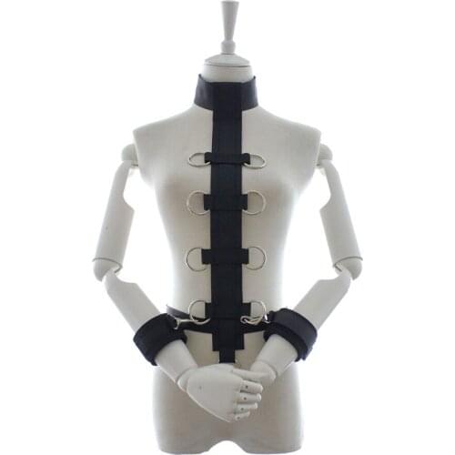 New Adult bondage restraints/neck wrist restraint /Fetish bdsm toys /sex shop/ /Hand cuff+Collar sex products for couples