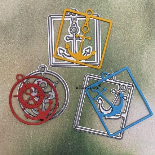 New Anchor sailboat tag Metal Cutting Dies for DIY Scrapbooking Album Paper Cards Decorative Crafts Embossing Die Cuts