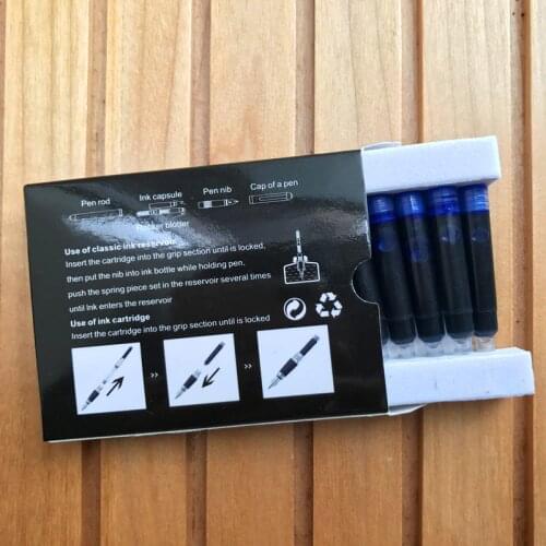 Wholesale Price 30 PCS Disposable Blue Fountain Pen Ink Cartridges Refills Fountain Pen Ink Cartridges Refills