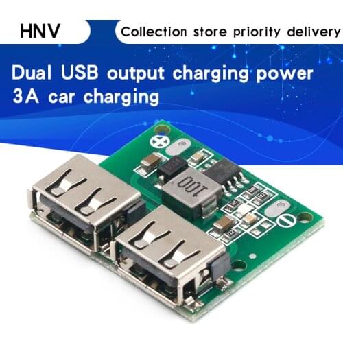 9V 12V 24V to 5V DC-DC Step Down Charger Power Module Dual USB Output Buck Voltage Board 3A Car Charge Charging Regulator 6-26V