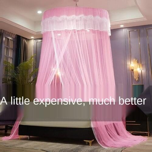 Ceiling dome Princess wind densified mosquito net double bed floor top suction installation free