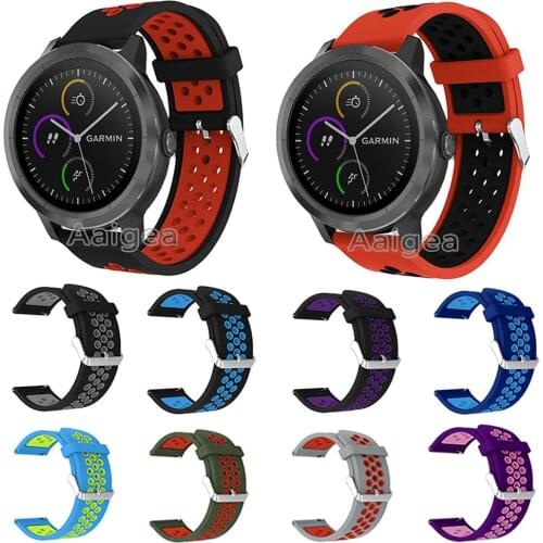 Silicone Watch Band Strap For Garmin Vivoactive 3 Smart Watch Classic Buckle Bracelet Sport Replacement Wrist band strap 20mm