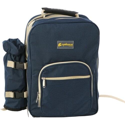 Outdoor 4 Persons Picnic Backapck Rucksack Portable Camping BBQ Lunch Bag with Tableware Set Picnic Bags