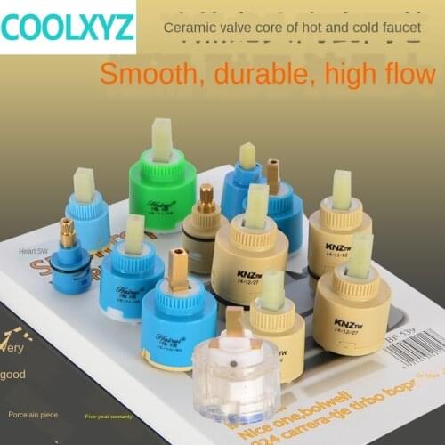 Faucet valve core hot and cold mixed temperature-resistant ceramic valve chip 25/35/40 dish basin basin switch repair parts