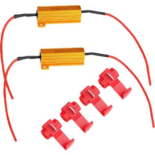 20 pcs Universal Add-on 50W 6 ohm LED Load Resistor Car Led Light Bulbs Fix Error Free Canbus Decoder Turn Signal Blinker