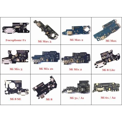 USB Charging Port Dock Connector Board Flex Cable For Xiaomi 8 Mi Max 2 3 Mi Mix 2 2s 3 Mi8 SE Lite Mi 5X/A1 6X/A2 Focophone F1