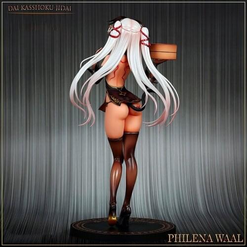 Japan Hobby Amakuni Dai Kasshoku Jidai Philena Waal PVC Action Figure Toy 26cm Anime Sexy Girl Figure toy Collection Doll Gifts