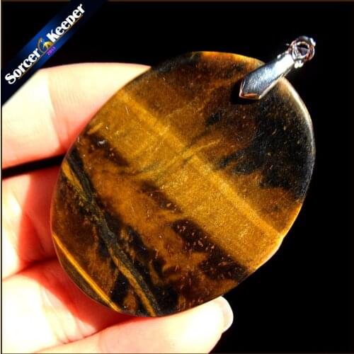 Women & Men Fashion Jewelry Pendant Necklaces With Chain Wholesale Natural Blue Tigers Eye Quartz Stone Colares Femininos RS403