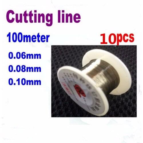 10pcs 0.06 0.08 0.1mm LCD Screen Separation Diamond Wire Cutting Line for Mobile Phone Repair Tools 100 meters