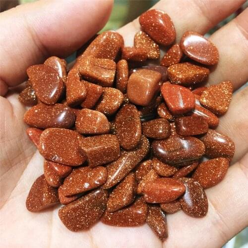 100G Natural gold sand stone crystal tumbling crystal healing specimen gem mineral home desktop aquarium decoration
