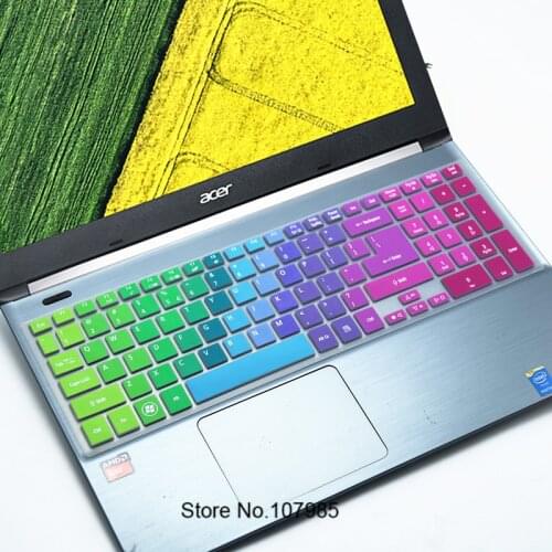 15 inch Soft Silicone laptop keyboard cover For Acer Aspire V7-582PG V7-582PG M5-583P V5-573PG V5-573P V5-552 V5-552G V5-552P