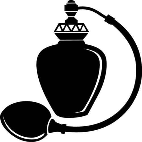 16.9cm*17cm Spray Perfume Bottle Stickers Decals Vinyl Car-Styling Decor Black/Silver S3-6742