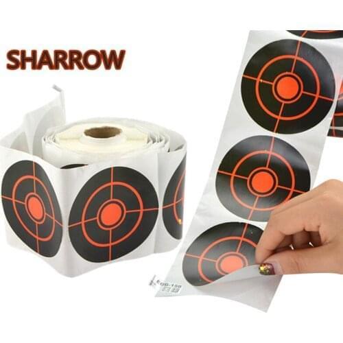 250pcs/Roll Archery Splatter Targets Paper Adhesive Shooting Sticker 7.5cm Target Paper Arrow Dart Practice Training Accessories