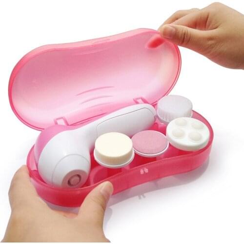 4 In 1 Face Cleansing Brush Silicone Facial Brush Cleaning Pore Cleaner Face Massage Waterproof Facial Brush with Storage Box
