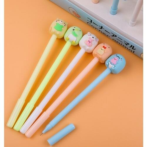 40 pcs/lot Cartoon Sumikko Gurashi Gel Pen Cute 0.5 mm black ink Signature Pen School Office writing Supplies Promotional Gift