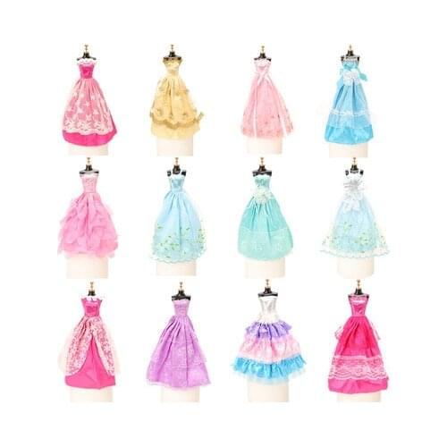 Barbies Latest Fashion Wedding Dress Princess Evening Dress Doll Clothes Accessories For 30 Cm Barbies Dolls Gift(excluding shoe
