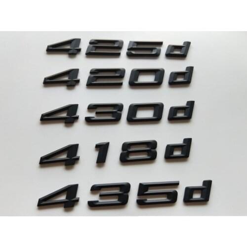 Black 418d 420d 425d 428d 430d 435d 440d 444d 450d Emblem Emblems Rear Number Letters Badges for BMW 4 series F32 F33 F82 F83