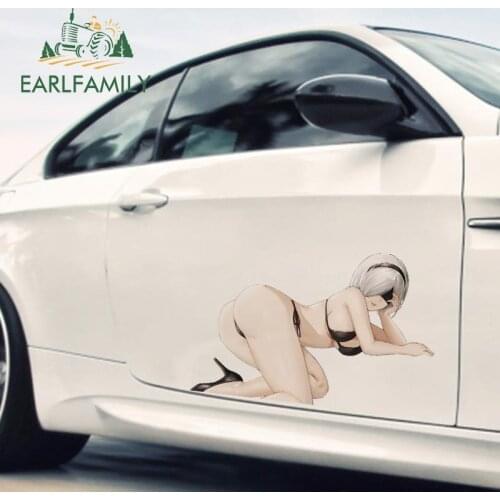 EARLFAMILY 43cm x 28.8cm for NieR Personality Creative VAN Car Stickers Vinyl DIY Hip Hop Anime Decals Scratch-proof Decoration